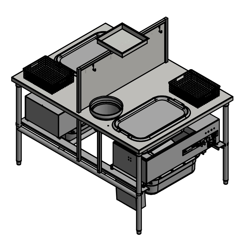 Quality Industries 45" x 61" Table with QI Sifter 120V