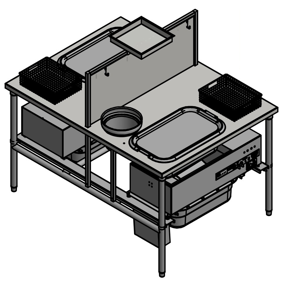 Quality Industries 45" x 61" Table with QI Sifter, 220V