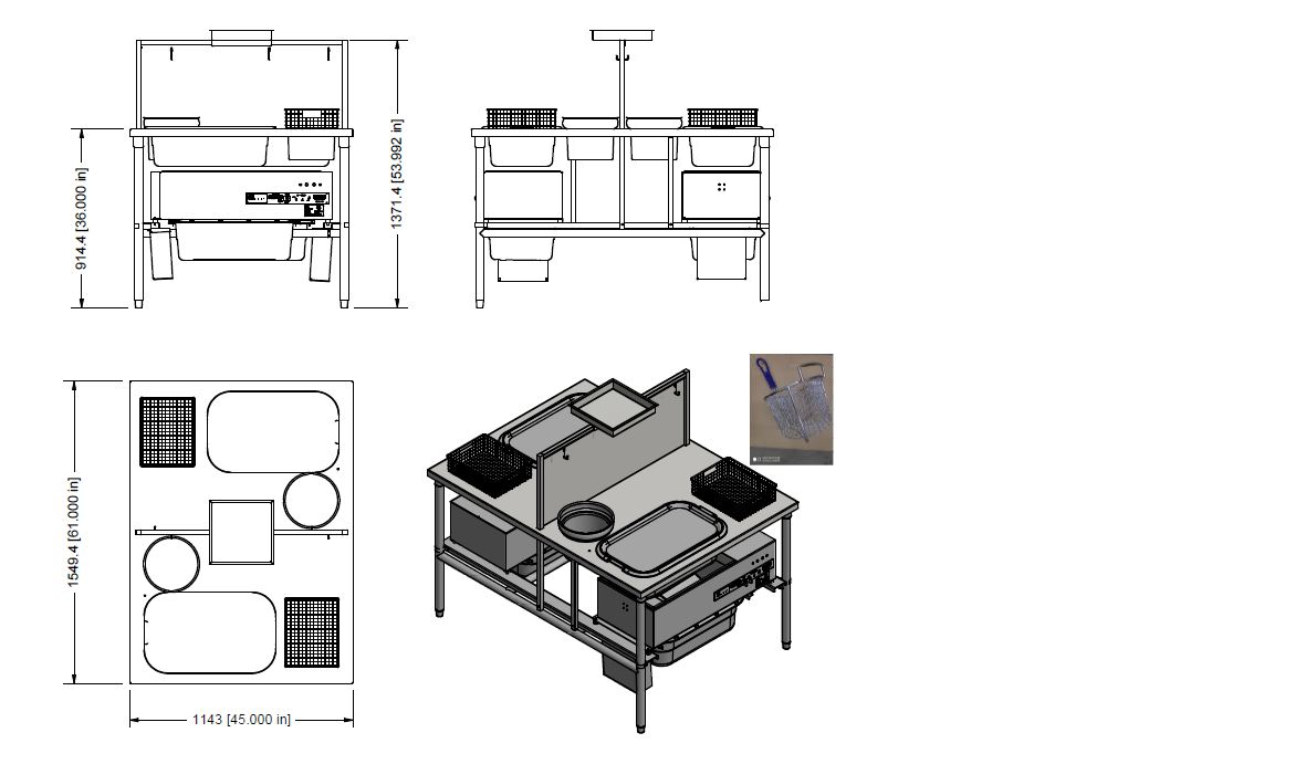 Quality Industries 45" x 61" Table with QI Sifter, 220V