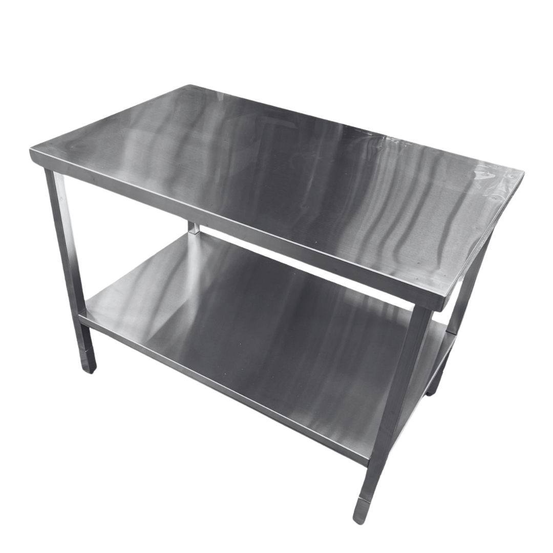 Quality Industries Table with Bottom Shelf, 48" x 30" x 36", Stainless Steel - Image 2