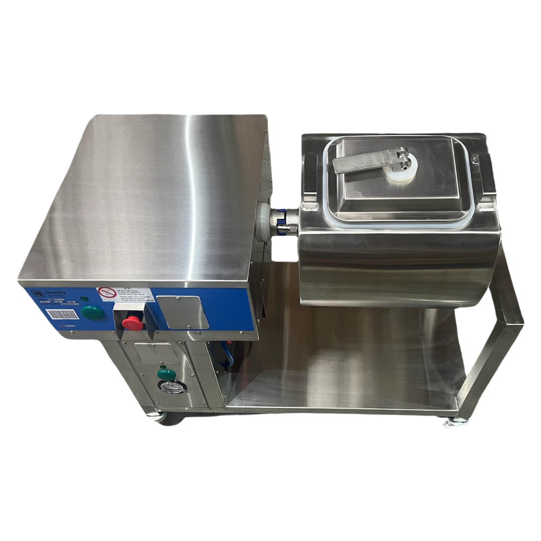 Quality Industries Vacuum Tumble Marinator,110V, SS, Swiveled Caster Kit with Brakes - Commercial Kitchen Appliance