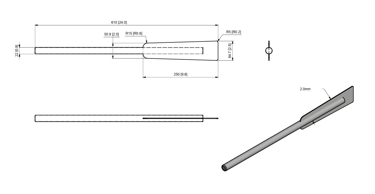 Quality Industries Stainless Steel Mixing Paddle, 24-Inch - Image 6