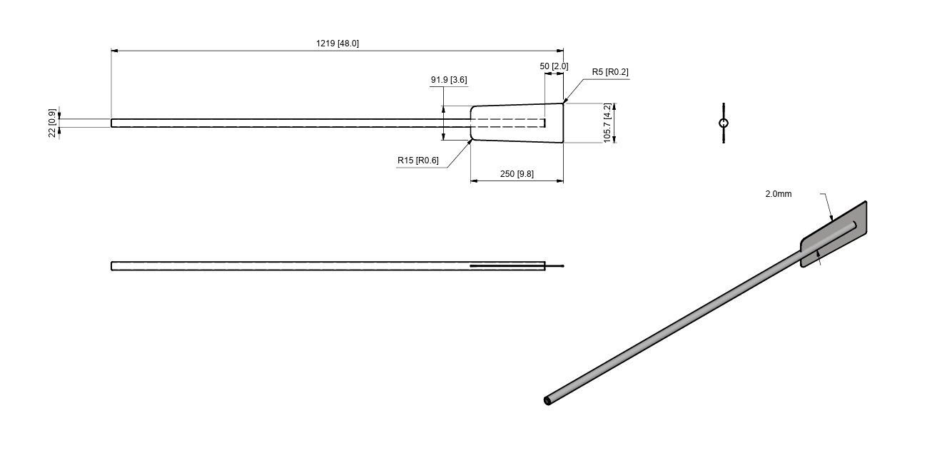 Quality Industries Stainless Steel Mixing Paddle, 48-Inch - Image 6