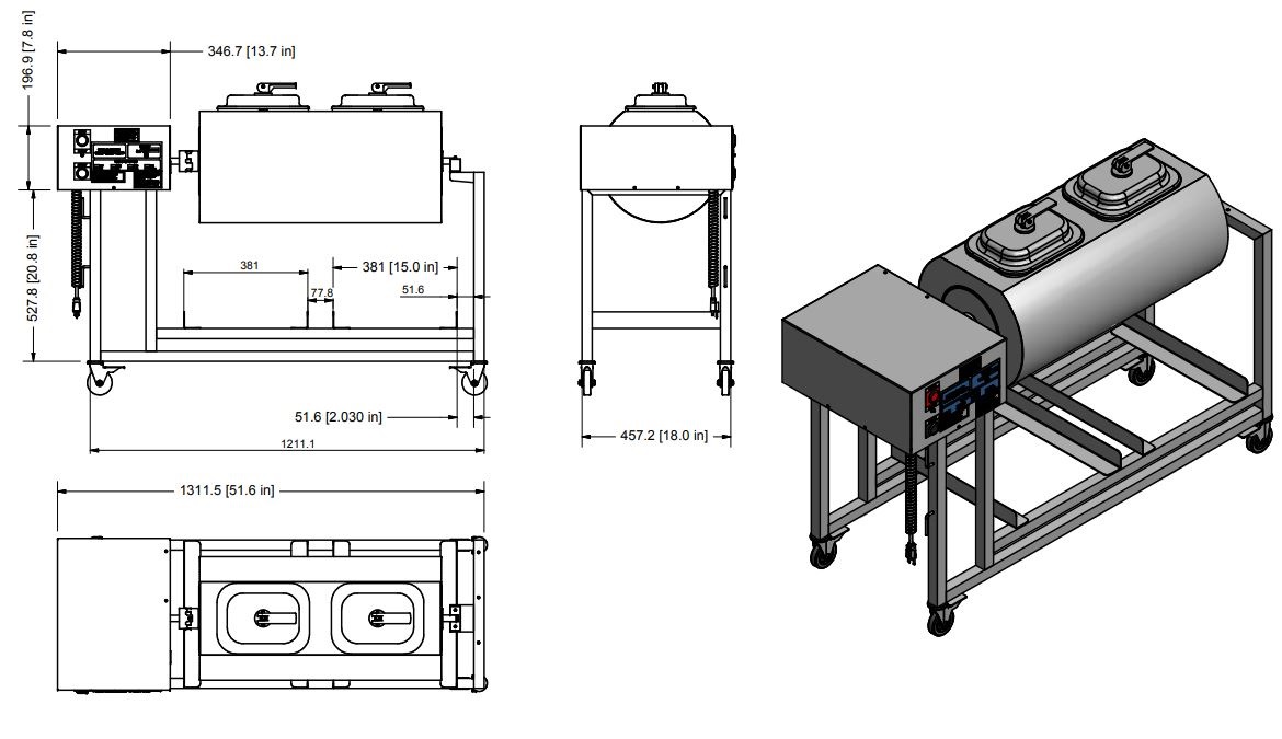 Quality Industries 220V Double Marinator, FMD015081 - Image 2