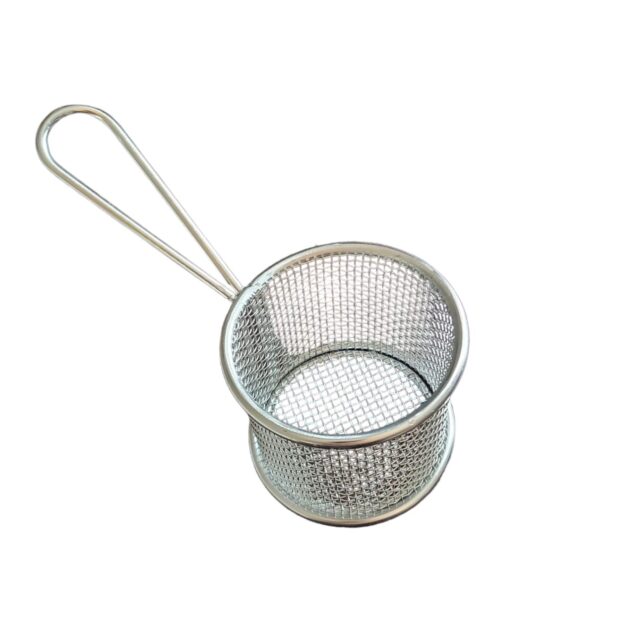 Serving Basket, 3.5" x 3.5", Stainless Steel
