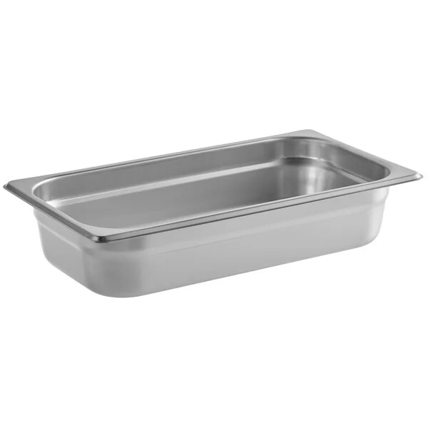 Quality Industries 1/3 Size Pan 2.5" Deep, Stainless Steel for Steam Tables