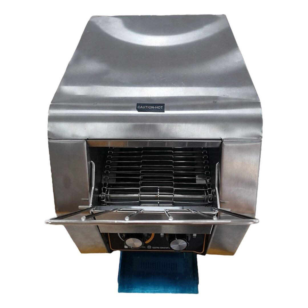 Quality Industries Stainless Steel Conveyor Toaster, 6-Gear Adjustable, 16.5" x 14.5" x 15.2"