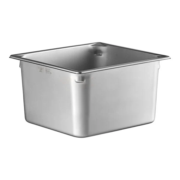 Quality Industries 2/3 Size 8" Deep Stainless Steel Pan for Steam Table and Buffet