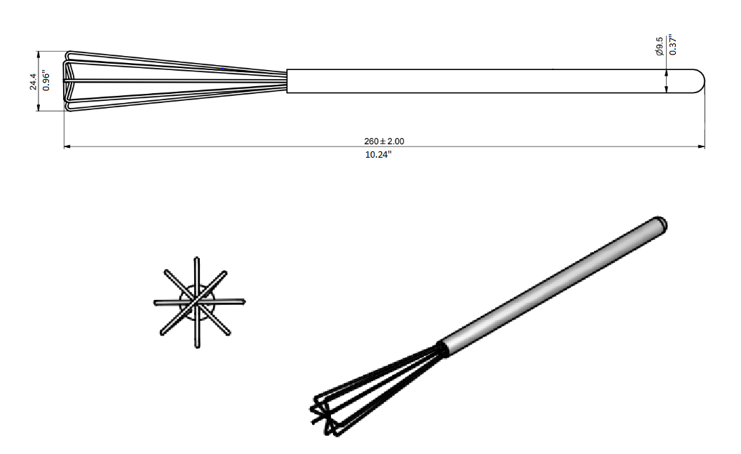 rattleware Triangle Whisk, Stainless Steel Coffee Tool, 10in - 03260 - Image 5