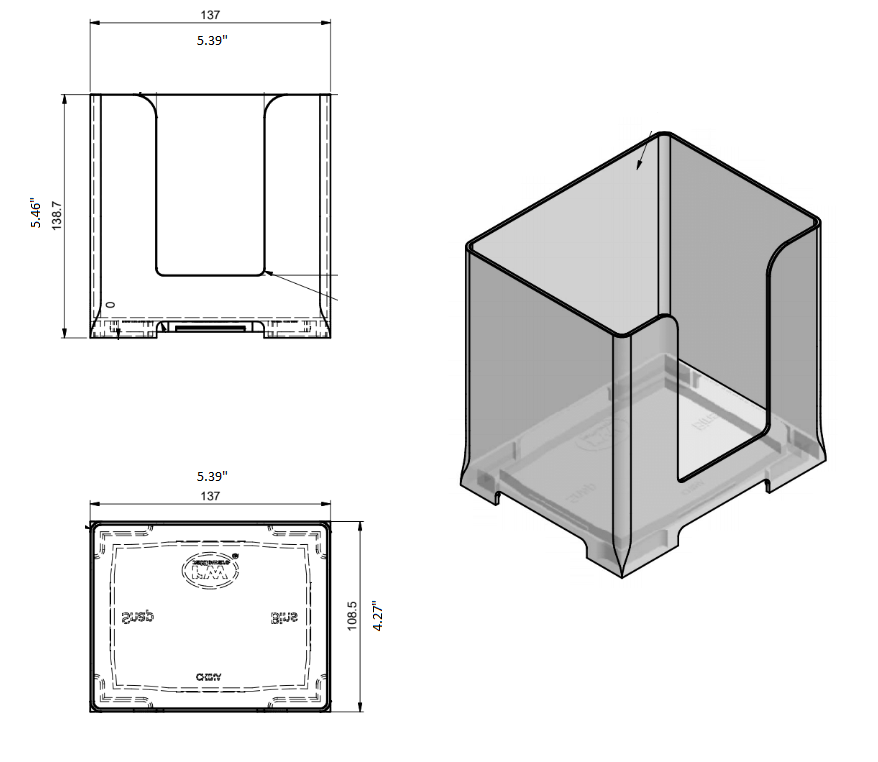 rattleware Napkin/Cup Sleeve Holder, Frosted, PC- 82040-02 - Image 2