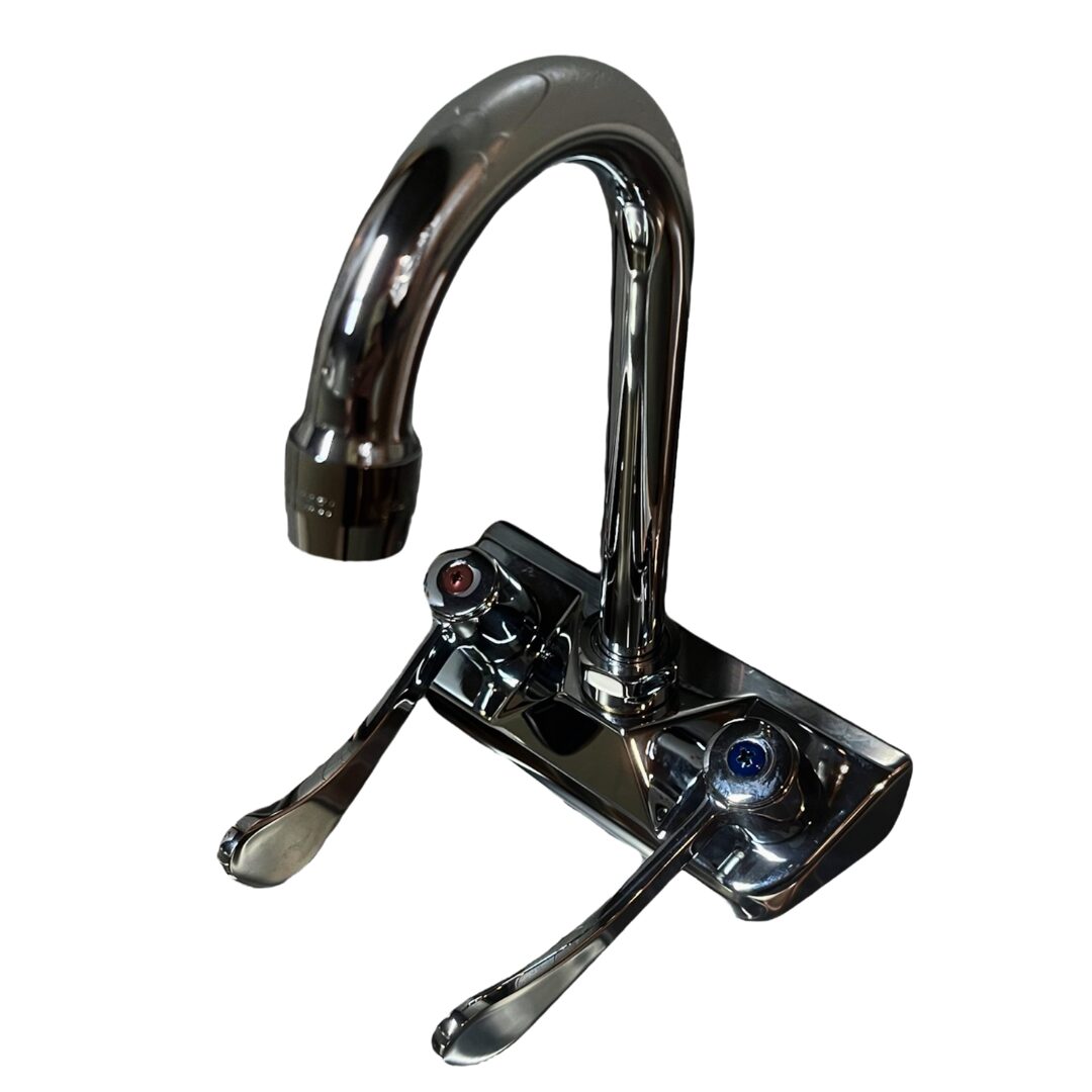 Quality Industries Wing Handle Faucet - Stainless Steel, 11.75x5x10 in, Hot/Cold Indicators - Image 7