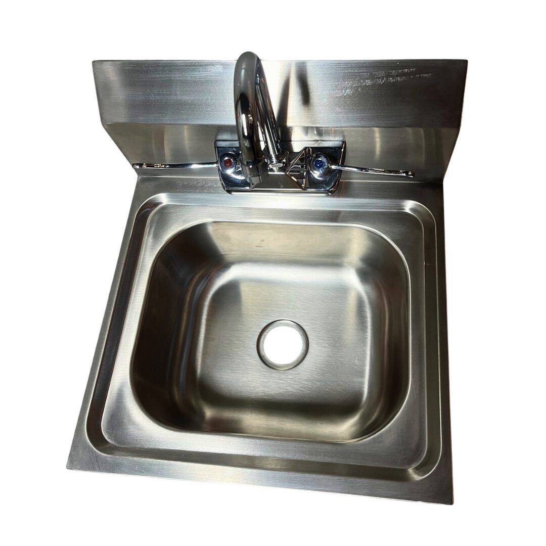 Quality Industries Wing Handle Faucet - Stainless Steel, 11.75x5x10 in, Hot/Cold Indicators - Image 6