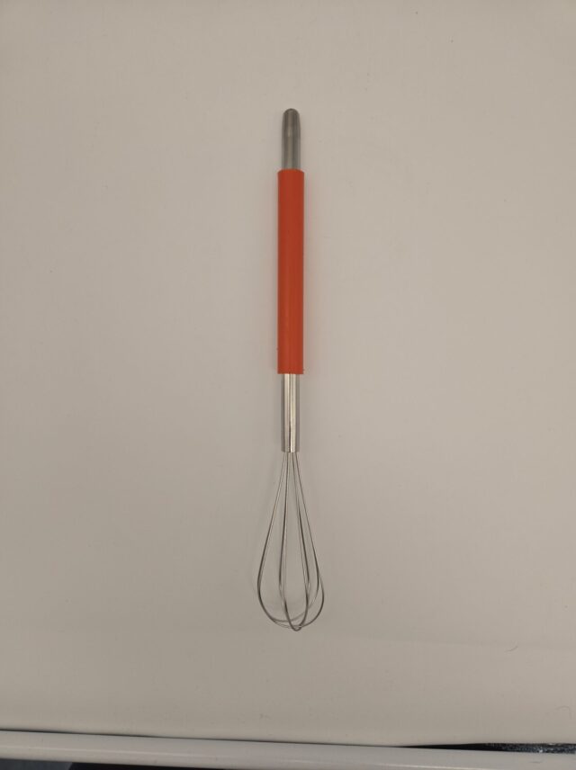 10.25" Round Whisk, Stainless Steel, Orange Sleeve