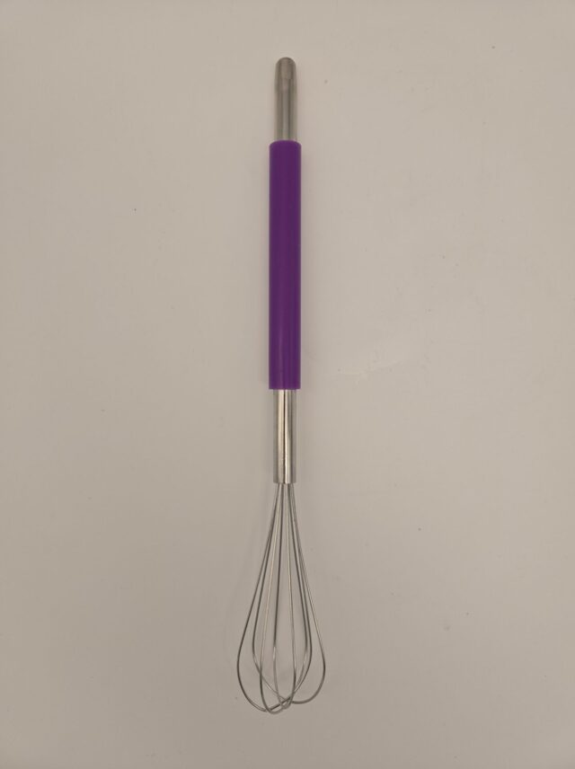10.25" Round Whisk, Stainless Steel, Purple Sleeve