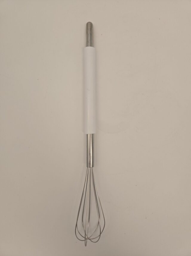 10.25" Round Whisk, Stainless Steel, White Sleeve