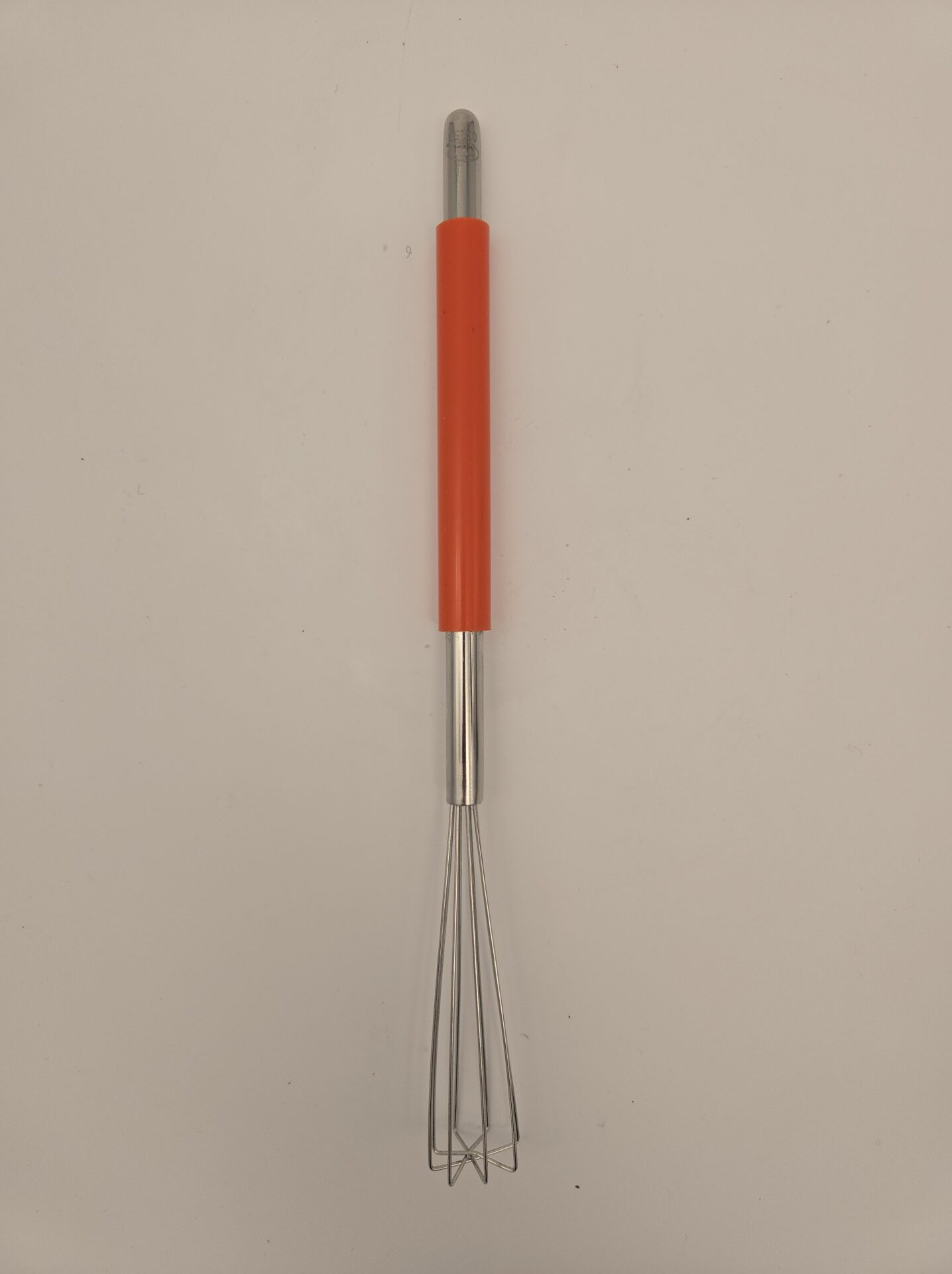 10.25" Triangle Whisk, Stainless Steel, Orange Sleeve