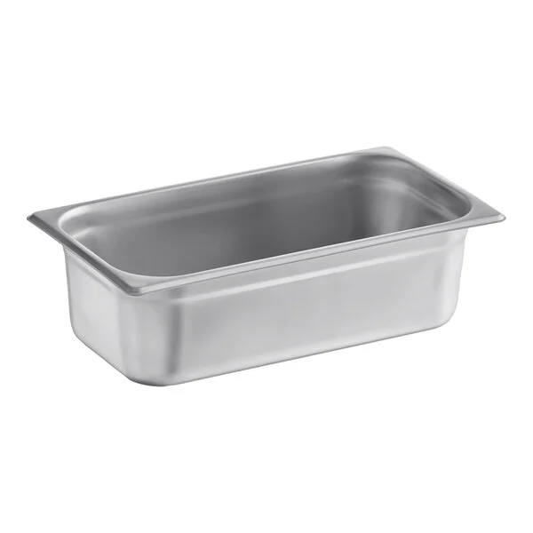 Quality Industries 1/3 Size 4″ Deep Stainless Steel Pan for Catering and Foodservice